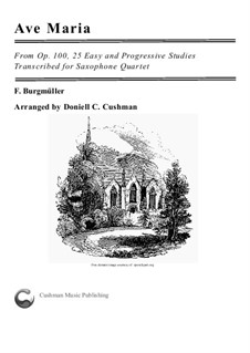 No.19 Ave Maria: para quarteto de saxofone by Johann Friedrich Burgmüller