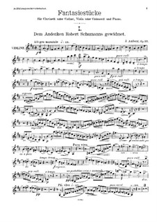 Fantastic Pieces, Op.12: parte do violino by Johan Amberg