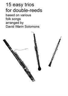 15 easy trios for double-reed trio (oboe, cor anglais, bassoon): set completo by folklore