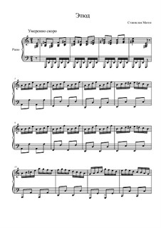 Три этюда для фортепиано, Op.10: No.3 Этюд ля минор by Stanislav Magen