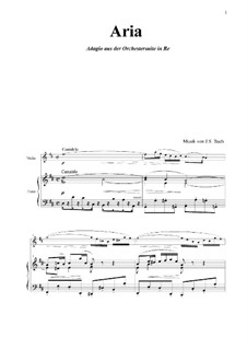 Aria: versão para violino e piano by Johann Sebastian Bach