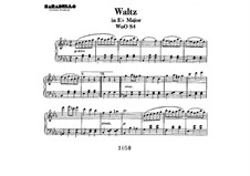 Waltz for Piano in E Flat Major, WoO 84: para um único musico (Editado por H. Bulow) by Ludwig van Beethoven