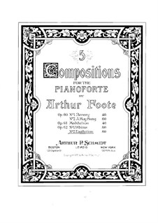 Two Piano Pieces, Op.62: No.2 Exaltation by Arthur Foote