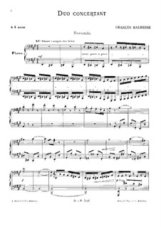 Concerto Duo for Piano Four Hands: Concerto Duo for Piano Four Hands by Charles Malherbe