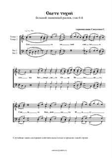 Свете тихий – большого знаменного распева: Для мужского хора by Sergey Samusenko