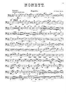 Nonet for Winds and Strings, Op.61: parte fagote by Heinrich Molbe