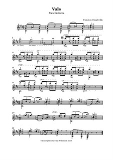 Vals - Para Guitarra: Vals - Para Guitarra by Francisco Cimadevilla