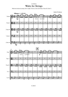 Waltz for Strings: For string orchestra – full score and parts by Andrei Fridman