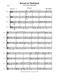 Koraal en Madrigaal: For four violas by Hans Bakker