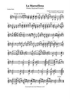 Marseilles Hymn: Para Guitarra by Claude Joseph Rouget de Lisle