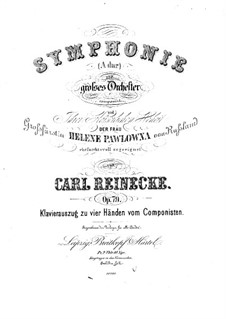 Symphony No.1 in A Major, Op.79: Andante and Scherzo, for piano four hands by Carl Reinecke