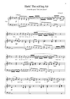 Hark the Ech'ing Air!: For soprano and piano by Henry Purcell