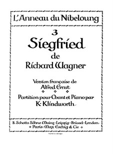 Siegfried (Sigurd), WWV 86c: Partitura Piano-vocal by Richard Wagner