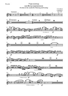 Overture to the vaudeville 'Morning and Evening': partes by Alexander Alyabyev