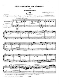 Fragments: Introduction to Act I, for two pianos eight hands – piano I part by Richard Wagner