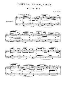 Suite No.2 in C Minor, BWV 813: Para Piano by Johann Sebastian Bach