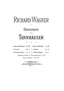 Fragments: Overture, for two pianos four hands – piano I part by Richard Wagner