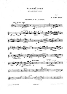 Fragments: For piano trio – clarinet part (ad libitum) by Richard Wagner