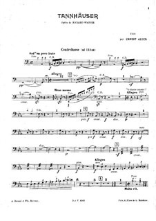 Fragments: For piano trio – double bass part (ad libitum) by Richard Wagner