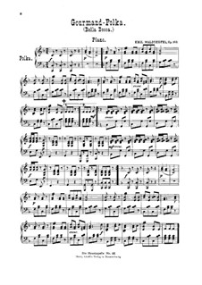 Gourmand-Polka, Op.163: For violin, cello, flute, cornet and piano – piano part by Émile Waldteufel
