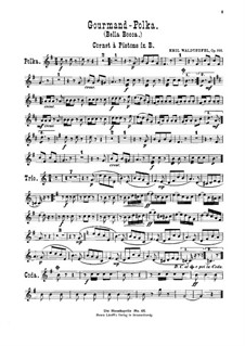 Gourmand-Polka, Op.163: For violin, cello, flute, cornet and piano – cornet part by Émile Waldteufel