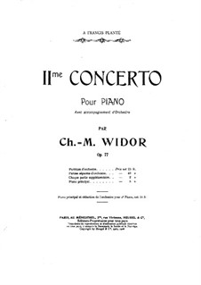 Piano Concerto No.2, Op.77: primeira parte by Charles-Marie Widor