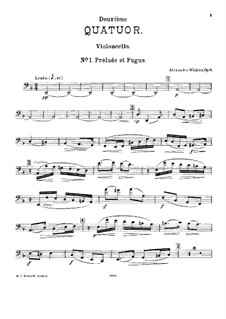 String Quartet No.2, Op.9: parte violoncelo by Alexander Winkler