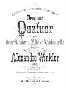 String Quartet No.2, Op.9: parte viola by Alexander Winkler