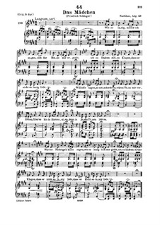 Das Mädchen (The Maiden), D.652: para voz baixa e piano by Franz Schubert