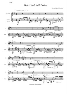 Sketch in D Dorian No.2: para clarinete e guitarra by David W Solomons