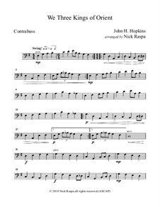 Chamber version: For string orchestra – contrabass part by John H. Hopkins Jr.