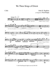 Chamber version: For string orchestra – cello part by John H. Hopkins Jr.
