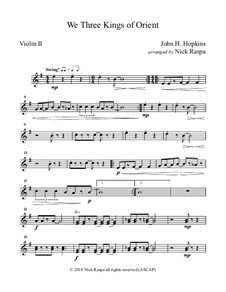 Chamber version: For string orchestra – violin II part by John H. Hopkins Jr.
