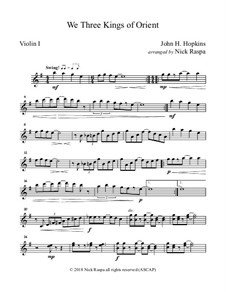 Chamber version: For string orchestra – violin I part by John H. Hopkins Jr.