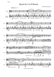 Sketch in D Dorian No.3: For viola and guitar by David W Solomons