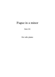 Fugue in a minor, KWV.13: Fugue in a minor by Mohsen Koushki