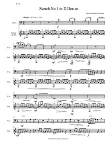 Sketch in D Dorian No.1: para violoncelo e guitarra by David W Solomons