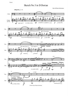 Sketch in D Dorian No.3: para violoncelo e guitarra by David W Solomons