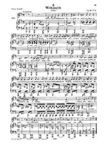 Wehmut (Melancholy), D.772 Op.22 No.2: para voz media e piano by Franz Schubert