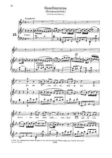 Lied zur Gesellenreise, K.468: para voz alta e piano by Wolfgang Amadeus Mozart