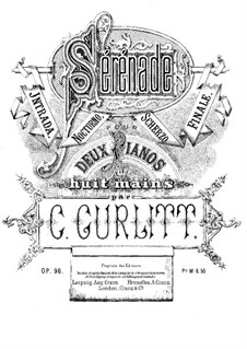 Serenade for Two Pianos Eight Hands, Op.96: piano parte I by Cornelius Gurlitt