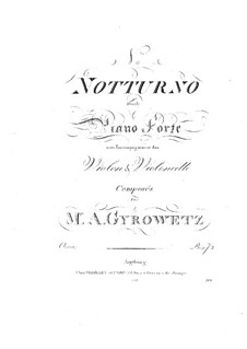 Nocturne for Piano Trio in E Flat Major: Nocturne for Piano Trio in E Flat Major by Adalbert Gyrowetz