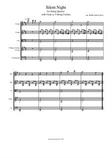 Ensemble version: para quartetos de cordas by Franz Xaver Gruber
