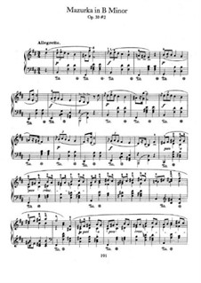 Mazurkas, Op.30: No.2 in B Minor by Frédéric Chopin