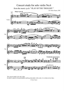 Concert etude for solo violin No.6: Concert etude for solo violin No.6 by Hristo Tsanov