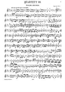 String Quartet No.30 in E Flat Major 'The Joke', Hob.III/38 Op.33 No.2: violino parte II by Joseph Haydn