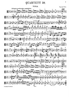 String Quartet No.30 in E Flat Major 'The Joke', Hob.III/38 Op.33 No.2: parte viola by Joseph Haydn