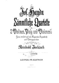 String Quartet No.30 in E Flat Major 'The Joke', Hob.III/38 Op.33 No.2: violino parte I by Joseph Haydn