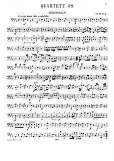 String Quartet No.30 in E Flat Major 'The Joke', Hob.III/38 Op.33 No.2: parte violoncelo by Joseph Haydn