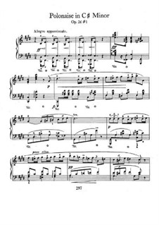 Polonaises, Op.26: No 1 em C sustenido menor by Frédéric Chopin